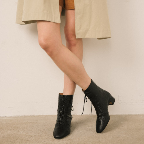 Victoria Boots, brown python pattern | Balagan Studio