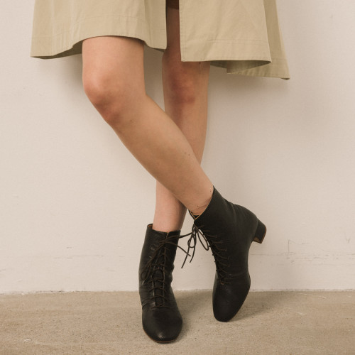 Victoria Boots, brown python pattern | Balagan Studio