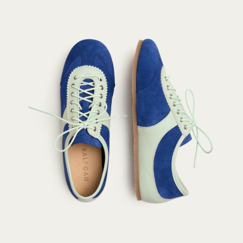 Milano sneakersy, chabrowy welur | Balagan Studio