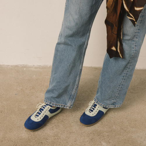 Milano sneakersy, chabrowy welur | Balagan Studio