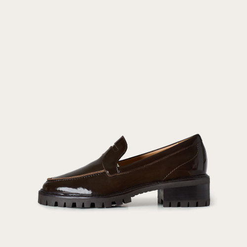 Zuzu Loafers, glossy brown | Balagan Studio