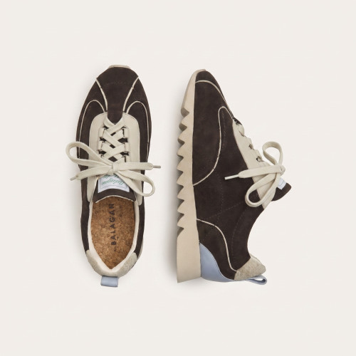 Karish Sneakers, dark chocolate velvet | Balagan Studio