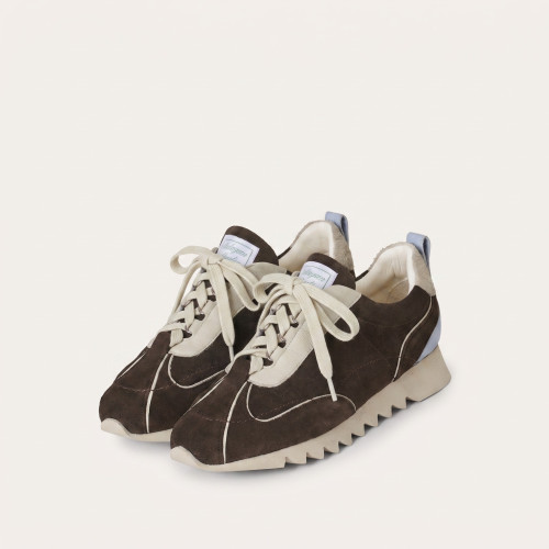 Karish sneakersy, czekoladowy brąz welur | Balagan Studio