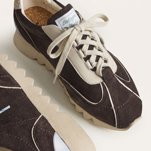 Karish sneakersy, czekoladowy brąz welur | Balagan Studio