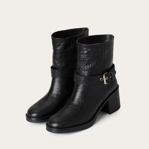 Moby Boots, black alligator pattern | Balagan Studio