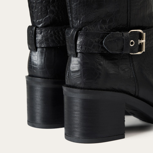 Moby Boots, black alligator pattern | Balagan Studio