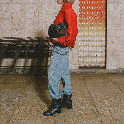 Moby Boots, black alligator pattern | Balagan Studio