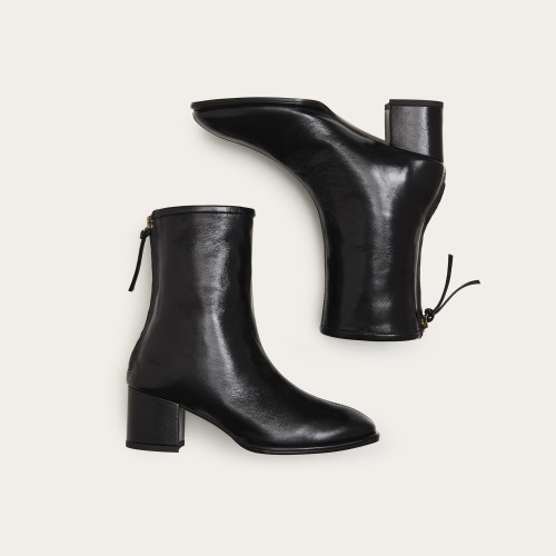 Gerev Boots, glossy black