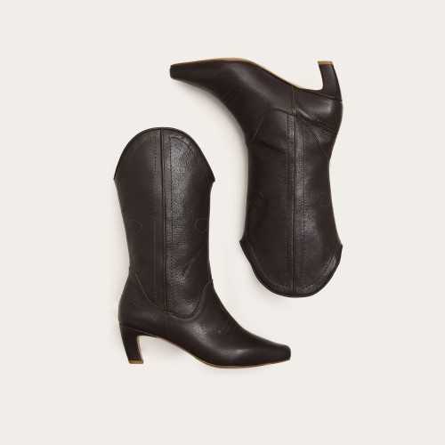 Bonnie High Boots, deep brown| Balagan Studio