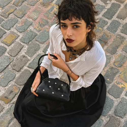 Hug bag torebka M wild star, czarny | Balagan Studio