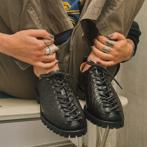 Riff Flats, black alligator pattern | Balagan Studio