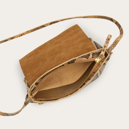 Ashley Bag S, beige python pattern | Balagan Studio
