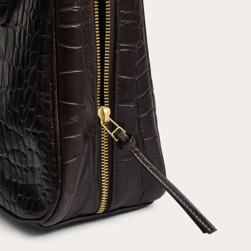 Cindy Bag M, brown croco | Balagan Studio
