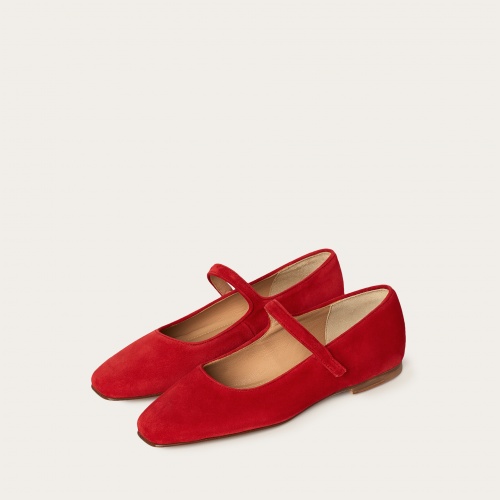 Pass Ballerina, red suede OUTLET | Balagan Studio