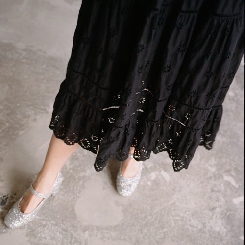 Dora High Heels, silver glitter | Balagan Studio